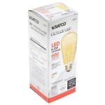 Satco S9579 6.5 Watt (60 Watt Equivalent) Transparent Amber LED Light Bulb - 120V (ST19) Satco S9579 6.5 Watt (60 Watt Equivalent) Transparent Amber LED Light Bulb - 120V (ST19)
