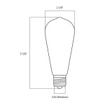 Satco S9579 6.5 Watt (60 Watt Equivalent) Transparent Amber LED Light Bulb - 120V (ST19) Satco S9579 6.5 Watt (60 Watt Equivalent) Transparent Amber LED Light Bulb - 120V (ST19)