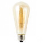 Satco S9579 6.5 Watt (60 Watt Equivalent) Transparent Amber LED Light Bulb - 120V (ST19) Satco S9579 6.5 Watt (60 Watt Equivalent) Transparent Amber LED Light Bulb - 120V (ST19)