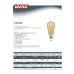 Satco S9579 6.5 Watt (60 Watt Equivalent) Transparent Amber LED Light Bulb - 120V (ST19) Satco S9579 6.5 Watt (60 Watt Equivalent) Transparent Amber LED Light Bulb - 120V (ST19)