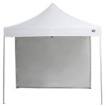 Backyard Pro Courtyard Series 10' x 10' White Straight Leg Aluminum Instant Canopy and Wall Kit