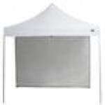 Backyard Pro Courtyard Series 10' x 10' White Straight Leg Aluminum Instant Canopy and Wall Kit