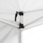 Backyard Pro Courtyard Series 10' x 10' White Straight Leg Aluminum Instant Canopy and Wall Kit