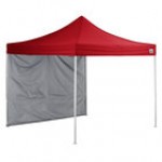 Backyard Pro Courtyard Series 10' x 10' White Straight Leg Aluminum Instant Canopy and Wall Kit