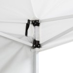 Backyard Pro Courtyard Series 10' x 10' White Straight Leg Aluminum Instant Canopy and Wall Kit