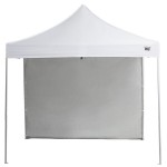 Backyard Pro Courtyard Series 10' x 10' White Straight Leg Aluminum Instant Canopy and Wall Kit