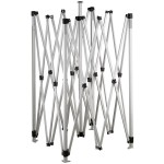 Backyard Pro Courtyard Series 10' x 10' White Straight Leg Aluminum Instant Canopy and Wall Kit