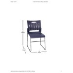 Flash Furniture Hercules Navy Diamond Ventilated Contoured Stacking Chair with Black Sled Base