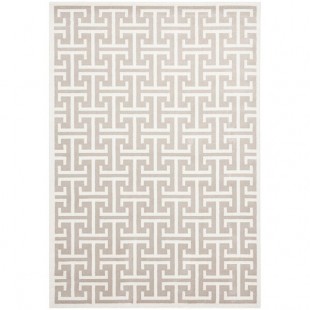 Abani Arto Collection 3' x 5' Cream / Beige Contemporary Geometric Area Rug