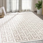 Abani Arto Collection 3' x 5' Cream / Beige Contemporary Geometric Area Rug