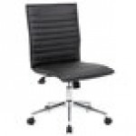 Boss B9534C-BK Black Vinyl Armless Hospitality Task Chair