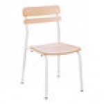 Flash Furniture Cyprus White Metal Dining Chair with Antique White Wooden Back and Seat Flash Furniture Cyprus White Metal Dining Chair with Antique White Wooden Back and Seat