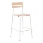 Flash Furniture Cyprus White Metal Dining Chair with Antique White Wooden Back and Seat Flash Furniture Cyprus White Metal Dining Chair with Antique White Wooden Back and Seat