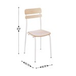 Flash Furniture Cyprus White Metal Dining Chair with Antique White Wooden Back and Seat Flash Furniture Cyprus White Metal Dining Chair with Antique White Wooden Back and Seat