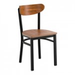 Lancaster Table & Seating Boomerang Black Finish Chair with Burgundy Vinyl Seat and Driftwood Back - Unassembled Lancaster Table & Seating Boomerang Black Finish Chair with Burgundy Vinyl Seat and Driftwood Back - Unassembled