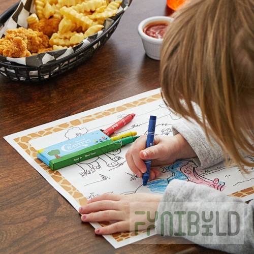 Choice 4 Pack Kids' Restaurant Crayons in Print Box - 1,000/Case