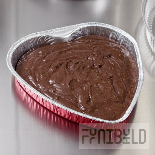 Durable Packaging 9701V Heart Shaped Foil Bake Pan - 100/Case