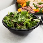 Fineline 5080-BK Super Bowl Black 80 oz. PET Plastic Bowl - 5/Pack