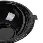 Fineline 5080-BK Super Bowl Black 80 oz. PET Plastic Bowl - 5/Pack