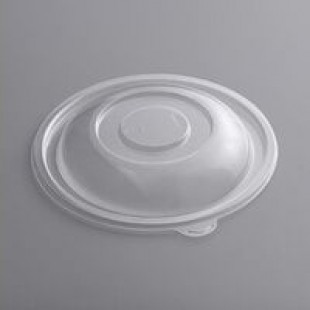 Fineline 5080-L Super Bowl Clear PET Plastic Dome Lid for 80 oz. Bowls - 5/Pack