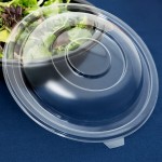 Fineline 5080-L Super Bowl Clear PET Plastic Dome Lid for 80 oz. Bowls - 5/Pack Fineline 5080-L Super Bowl Clear PET Plastic Dome Lid for 80 oz. Bowls - 5/Pack