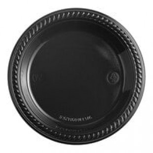 Solia VF40512 Accueil 6.8 oz. Round Sugarcane Bowl with Black PLA Coating - 400/Case