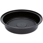Pactiv Newspring NC737B 35 oz. Black VERSAtainer Round Microwavable Container with Lid - 150/Case