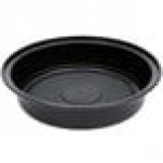 Pactiv Newspring NC737B 35 oz. Black VERSAtainer Round Microwavable Container with Lid - 150/Case