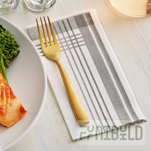 Hoffmaster FashnPoint® Tissue Slate Plaid 1/8 Fold Dinner Napkin, 15 1/2