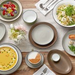 Acopa Embers 32 oz. Hickory Brown Matte Stoneware Pasta Bowl - Sample