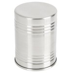 American Metalcraft SCS3 12 oz. Three Ring Silver Stainless Steel Soup Can