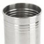 American Metalcraft SCS3 12 oz. Three Ring Silver Stainless Steel Soup Can