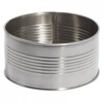 American Metalcraft SCS3 12 oz. Three Ring Silver Stainless Steel Soup Can