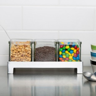 Cal-Mil 1560-2 Aluminum Three Jar Display - 12
