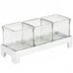 Cal-Mil 1560-2 Aluminum Three Jar Display - 12 Cal-Mil 1560-2 Aluminum Three Jar Display - 12