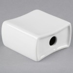 Tuxton GZP-731 TuxTrendz 2.5 oz. Porcelain White China Pepper Shaker - 12/Case Tuxton GZP-731 TuxTrendz 2.5 oz. Porcelain White China Pepper Shaker - 12/Case