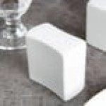 Tuxton GZP-731 TuxTrendz 2.5 oz. Porcelain White China Pepper Shaker - 12/Case Tuxton GZP-731 TuxTrendz 2.5 oz. Porcelain White China Pepper Shaker - 12/Case