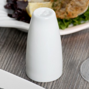 Libbey 911197037 Slenda 2.5 oz. Royal Rideau White Porcelain Pepper Shaker - 36/Case