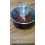 TableCraft 4 oz. Round Flared Rim Stainless Steel Sauce Cup - 5063