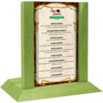 Menu Solutions WDAFR-B Black Wood Menu Holder / Tent with 5 Menu Solutions WDAFR-B Black Wood Menu Holder / Tent with 5