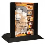 Menu Solutions WDAFR-B Black Wood Menu Holder / Tent with 5 Menu Solutions WDAFR-B Black Wood Menu Holder / Tent with 5