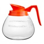 Bunn 42401.0101 64 oz. Glass Decanter with Orange Handle - 24/Case Bunn 42401.0101 64 oz. Glass Decanter with Orange Handle - 24/Case