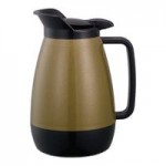Service Ideas Thermo-Serv 20 oz. Gray ABS Plastic Insulated Coffee Carafe / Server with Push-Button Lid PB501MG