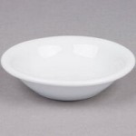Tuxton BPK-100 10 oz. Porcelain White Oval China Baker / Casserole Dish - 12/Case