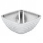Vollrath 4763750 Double Wall Square Beehive 8.2 Qt. Serving Bowl - Pearl White