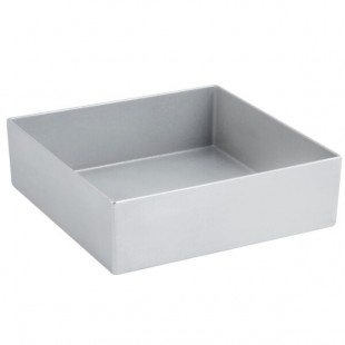 Bon Chef 5107PG 96 oz. Pewter-Glo Cast Aluminum Straight Sided Square Bowl