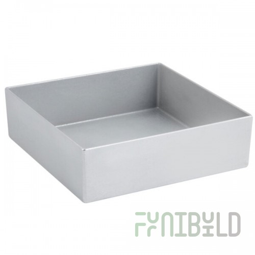 Bon Chef 5107PG 96 oz. Pewter-Glo Cast Aluminum Straight Sided Square Bowl