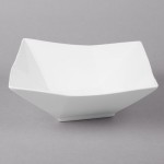 10 Strawberry Street WEL-9BGBWL Whittier Elite 32 oz. White Porcelain Bag Bowl - 12/Case