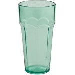 Choice 16 oz. Green Plastic Paneled Tumbler - 12/Pack Choice 16 oz. Green Plastic Paneled Tumbler - 12/Pack