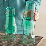 Choice 16 oz. Green Plastic Paneled Tumbler - 12/Pack Choice 16 oz. Green Plastic Paneled Tumbler - 12/Pack